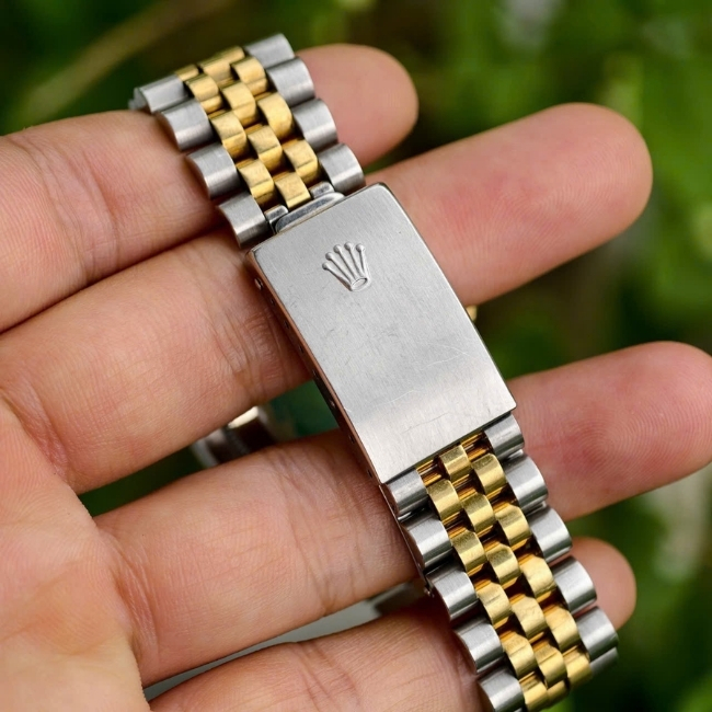 Rolex DateJust 16233 Jubilee mặt xà cừ - kim cương to - Demi vàng 18k 4