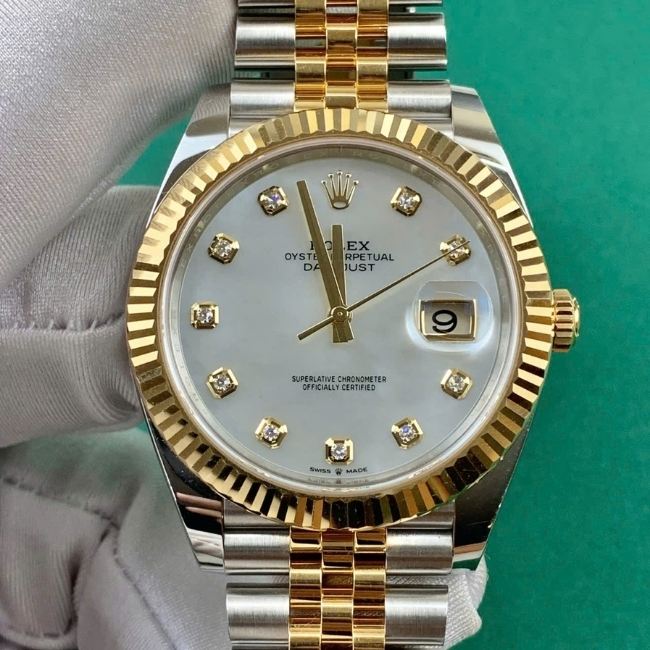 Rolex Datejust 41mm MOP 126333 Demi vàng vàng 18k - cọc kim 1