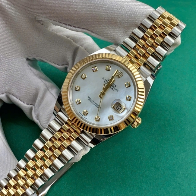 Rolex Datejust 41mm MOP 126333 Demi vàng vàng 18k - cọc kim 5