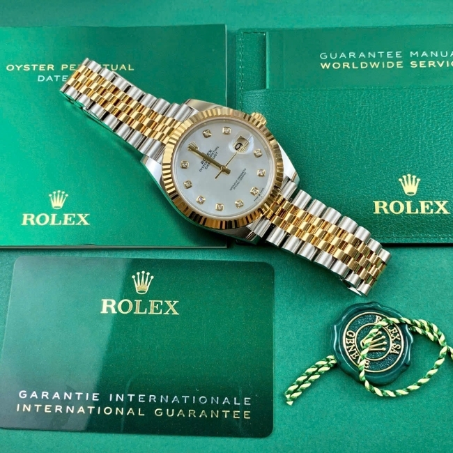 Rolex Datejust 41mm MOP 126333 Demi vàng vàng 18k - cọc kim 6