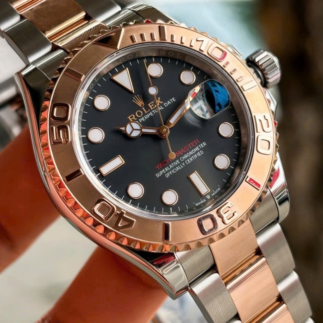 Rolex Yatch Mastet 40mm 126621 mặt số đen - demi vàng hồng 18k 2