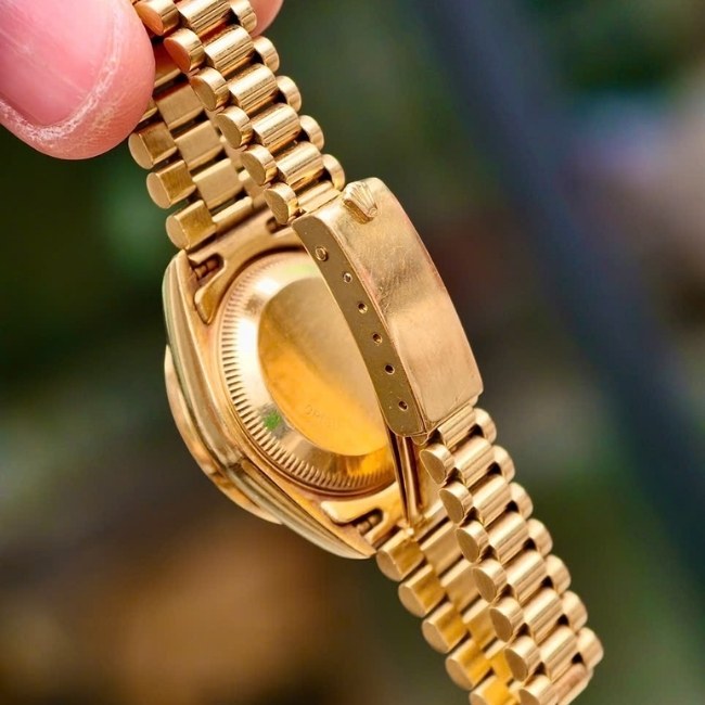 Rolex nữ Lady DateJust Vàng đúc 18k - cọc kim - Niềng kim - 26mm 11