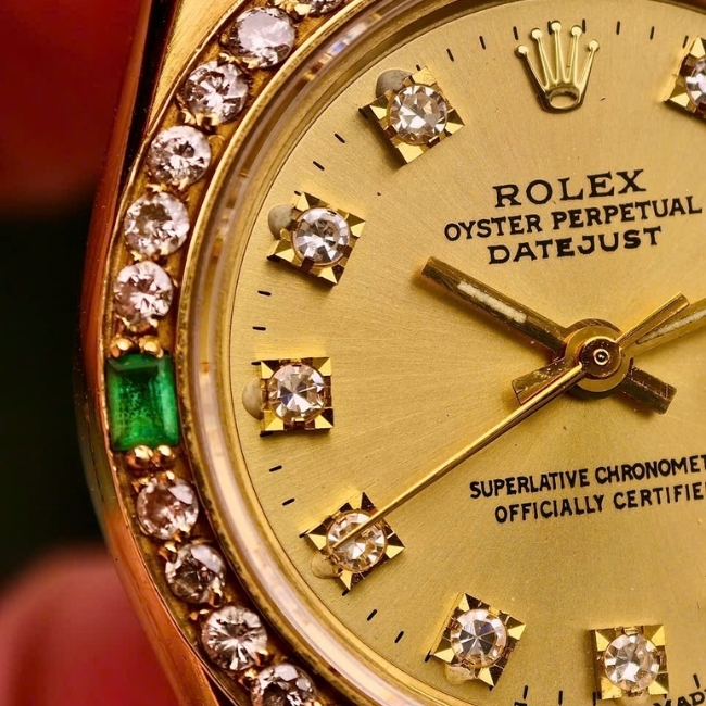 Rolex nữ Lady DateJust Vàng đúc 18k - cọc kim - Niềng kim - 26mm 5