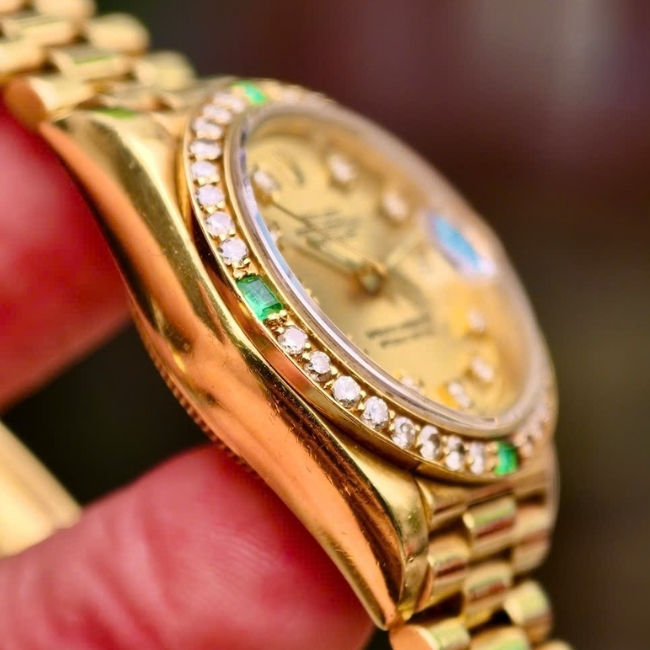 Rolex nữ Lady DateJust Vàng đúc 18k - cọc kim - Niềng kim - 26mm 6