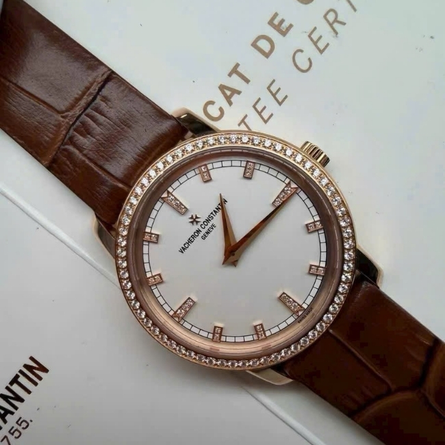 Vacheron Constantin Patrimony Traditional Vàng đúc 18k Diamond Quartz 25558_000R-9406 1