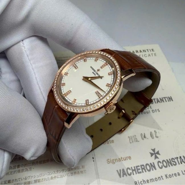 Vacheron Constantin Patrimony Traditional Vàng đúc 18k Diamond Quartz 25558_000R-9406 3