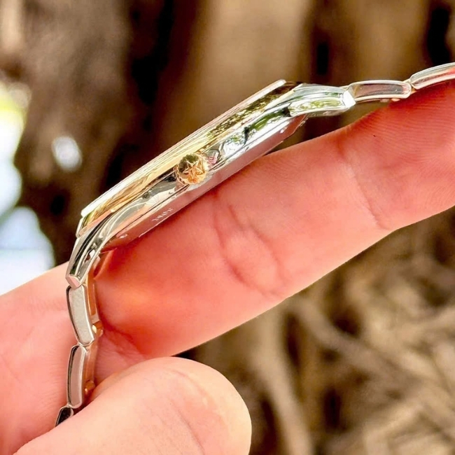 Zenith Captain Demi vàng 18k - mặt số trắng - kim cọc vàng 18k 40mm 3