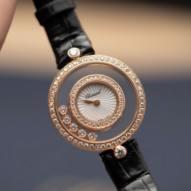 CHOPARD HAPPY DIAMONDS 203957-5201 ICONS WATCH 25.8MM 18k Au750 Diamond 3