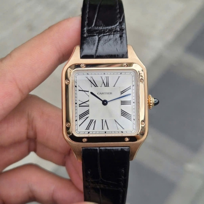 Cartier Santos-Dumont 4241 Quartz Vàng đúc 18k 43.5 x 31.4mm 1