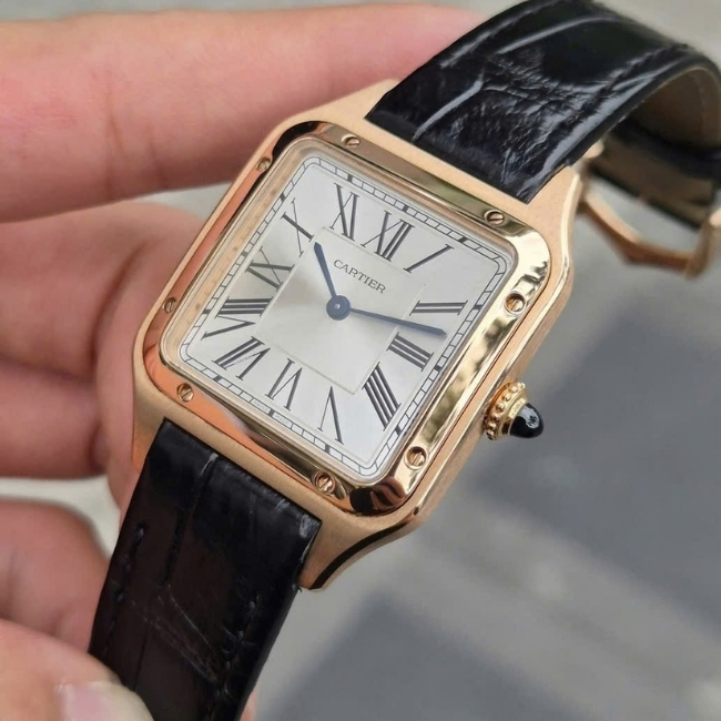 Cartier Santos-Dumont 4241 Quartz Vàng đúc 18k 43.5 x 31.4mm 2