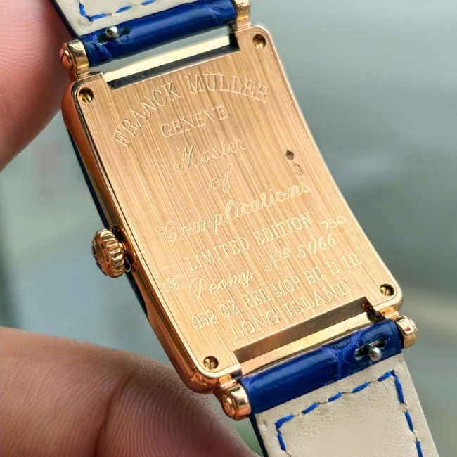 Franck Muller Long Island 18k Diamond Limited Edition 66 chiếc - mặt hoa MOP xanh 3