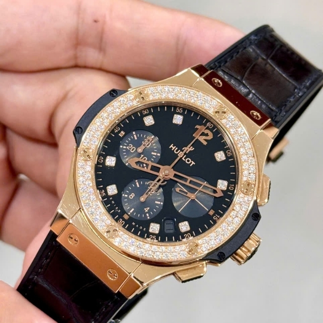Hublot Big Bang Black 341.PX.1280.VR.1104 Shiny 41mm 18k Diamond 1