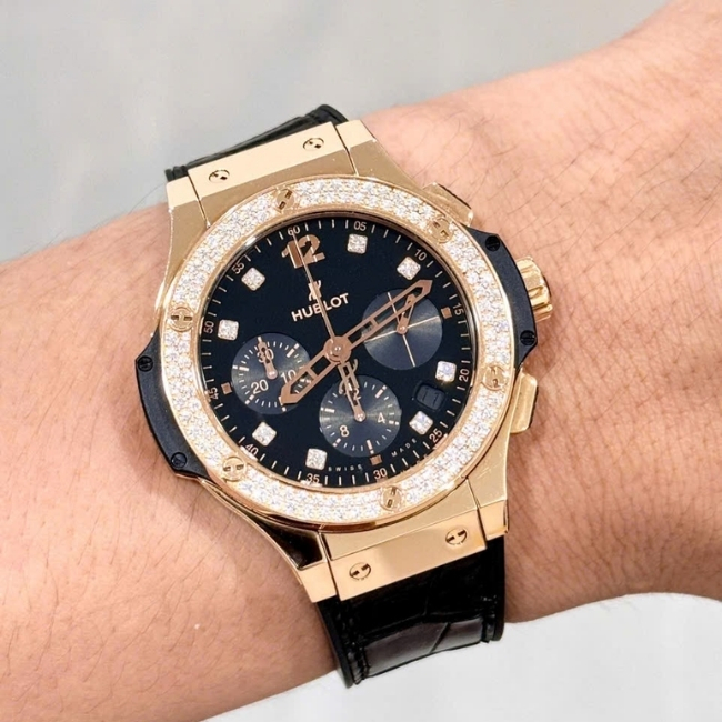 Hublot Big Bang Black 341.PX.1280.VR.1104 Shiny 41mm 18k Diamond 3