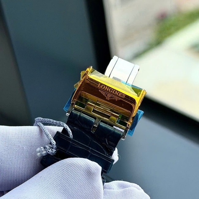 Longines Record Vàng đúc 18k 38.5mm - Xanh Blue - Auto L8 5