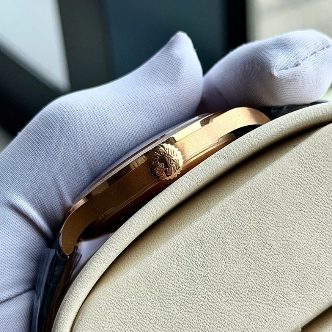 Longines Record Vàng đúc 18k 38.5mm - Xanh Blue - Auto L8 6