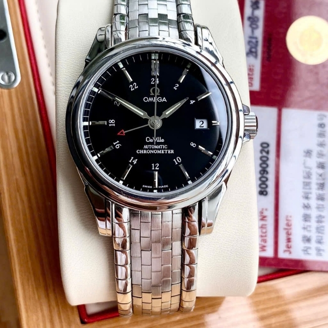Omega Rồng đen DeVille Co-Axial Chronometer - 2 múi giờ - 39mm 8