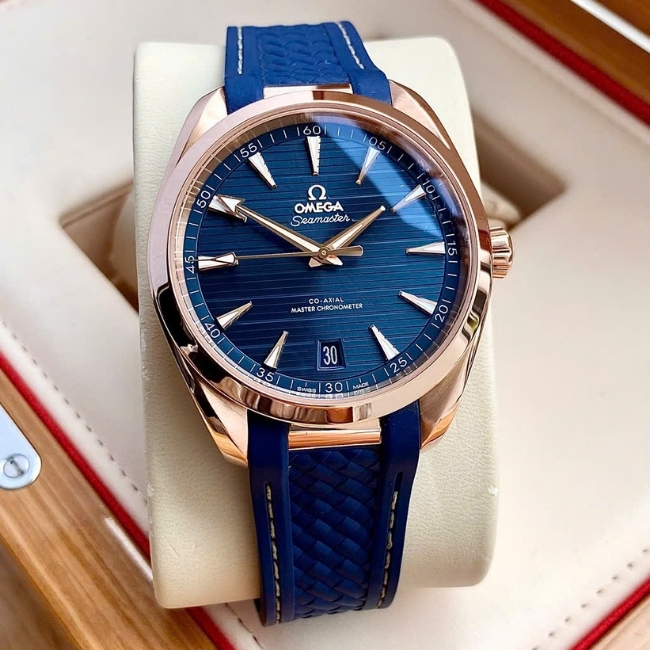 Omega Seamaster Aqua Terra 41mm Sedna Gold 18k Blue Dial 220.52.41.21.03.001 5