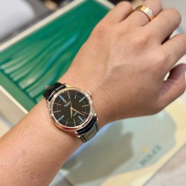 Rolex Cellini 39mm M50505 18k Rosegold black dial 6