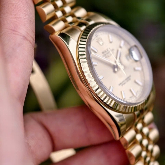 Rolex DateJust 116238 Vàng đúc 18k Champagne Index Dial 4