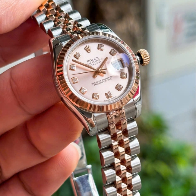 Rolex DateJust 179171 Mặt sundust 26mm - cọc số Diamond - Demi vàng 18k 6