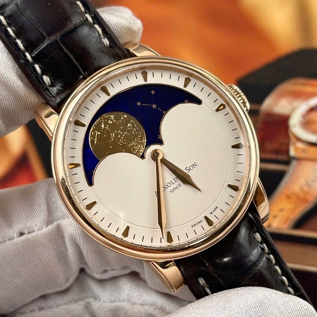 Arnold & Son Perpetual Moon Gold 1GLAR.I01A.C122A Vàng hồng 18k 42mm 1