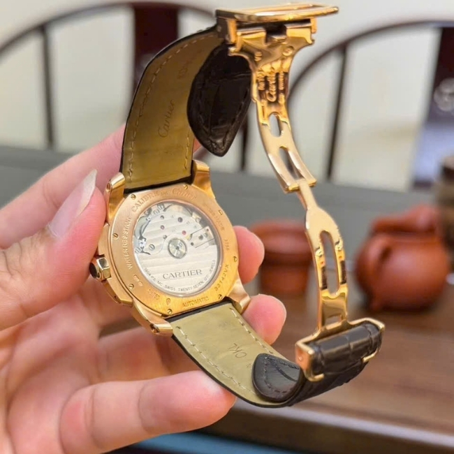 Cartier Clé de Cartier Vàng khối 18k 38mm - mặt trắng kim rốn 4