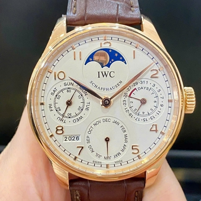 IWC Portugieser Perpetual Calendar bn Lịch Vạn Niên - Vàng đúc 18k 44.2mm 1