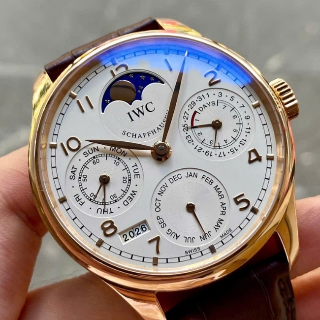 IWC Portugieser Perpetual Calendar bn Lịch Vạn Niên - Vàng đúc 18k 44.2mm 5