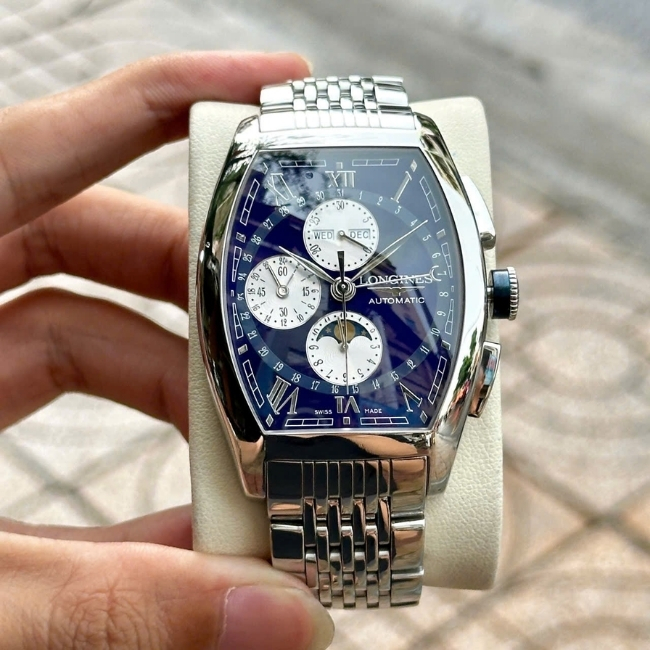 LONGINES Evidenza Chronograph Moonphase XL L2.688.4.98.6 40.6mm X 47.4mm 1