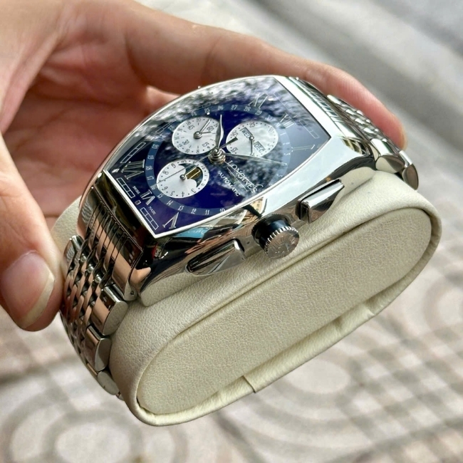 LONGINES Evidenza Chronograph Moonphase XL L2.688.4.98.6 40.6mm X 47.4mm 3