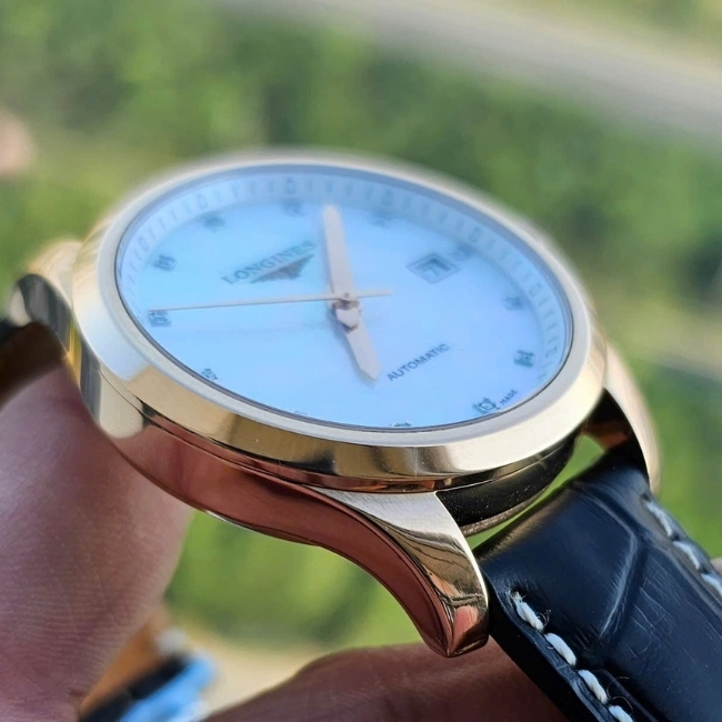 Longines Hydro Conquest 18k Rose Gold 39mm Diamond - mặt khảm trai vân mây - Auto 3