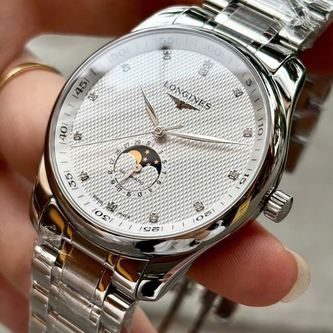 Longines Master trăng sao - Cọc kim - Mặt trắng Automatic 42mm 1