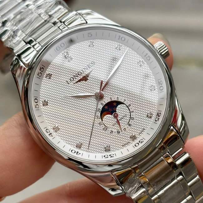 Longines Master trăng sao - Cọc kim - Mặt trắng Automatic 42mm 6