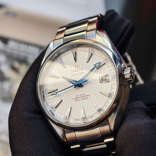 OMEGA AQUA TERRA CO‑AXIAL Golf Edition 41.5mm - mặt trắng kim xanh 1