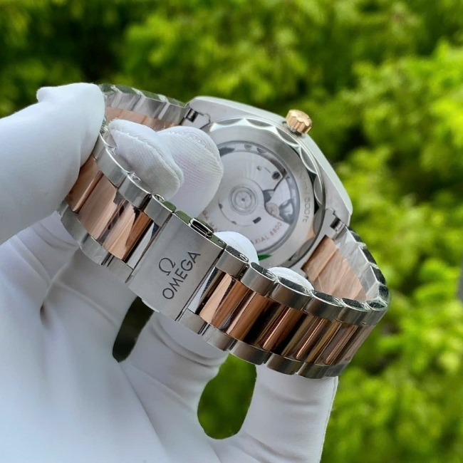 Omega Aqua Terra Dial xám mã não vân sóng lượn - Demi đúc 18k 38mm - Auto 8800 2