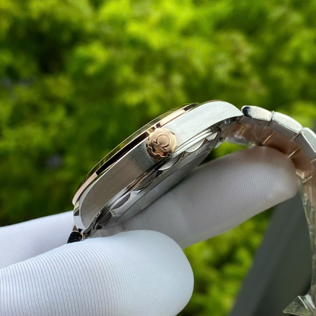 Omega Aqua Terra Dial xám mã não vân sóng lượn - Demi đúc 18k 38mm - Auto 8800 7