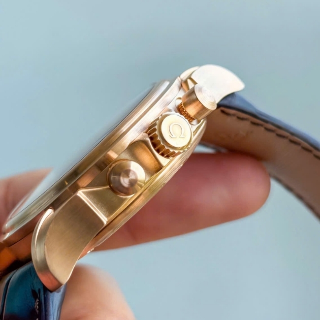 Omega Chronoscope 18k Rose Gold 41mm Caliber 3313 Column wheel - khoá gập đúc 18k 4