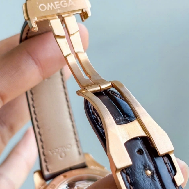 Omega Chronoscope 18k Rose Gold 41mm Caliber 3313 Column wheel - khoá gập đúc 18k 5