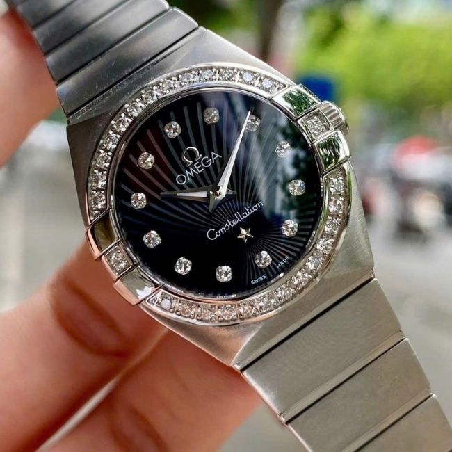 Omega Constellation Black Diamond Quartz 24mm 123.15.24.60.51.001 1