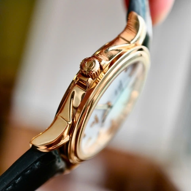 Omega DeVille Co-Axial Chronometer Vàng đúc 18k Rose Gold 38mm - mặt trắng dây da 5