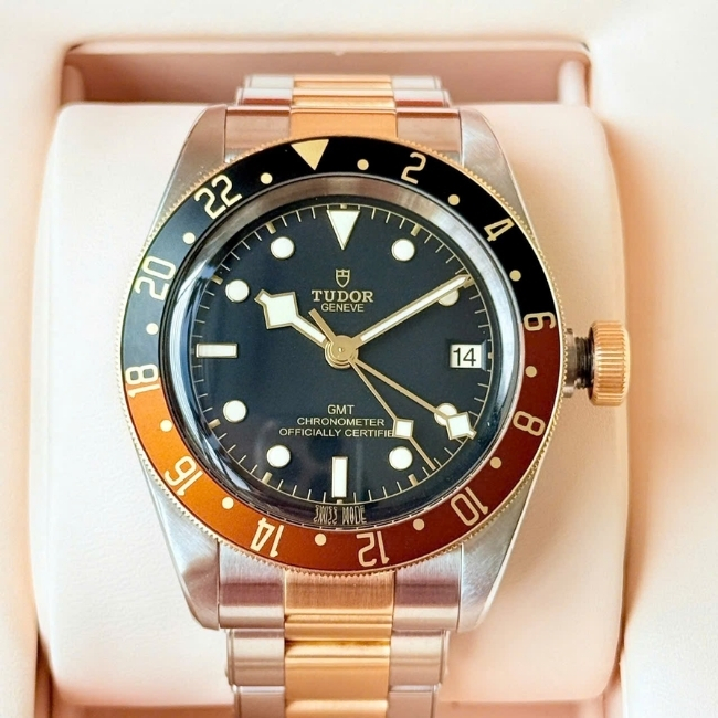 Tudor GMT Black Bay demi vàng 18k - Black Dial 41mm 5