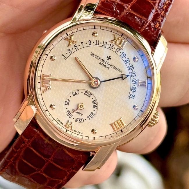 VACHERON CONSTANTIN 47245 PATRIMONY RETROGRADE DAY DATE 18K ROSE GOLD 4
