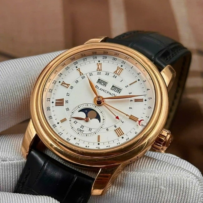 Blancpain Le Brassus GMT Complete Calendar 4276-3642-55B Vàng hồng 18K 42mm 2
