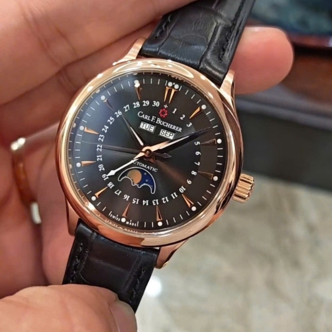 Carl F. Bucherer Manero Moonphase 18k Rose Gold 38mm Automatic 4