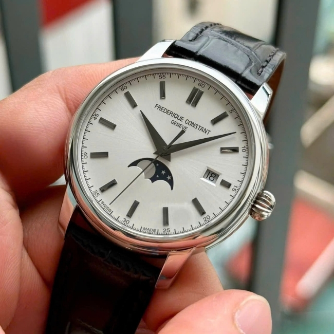 Frederique Constant FC330 trăng sao - Mặt số trắng 40mm Automatic 2