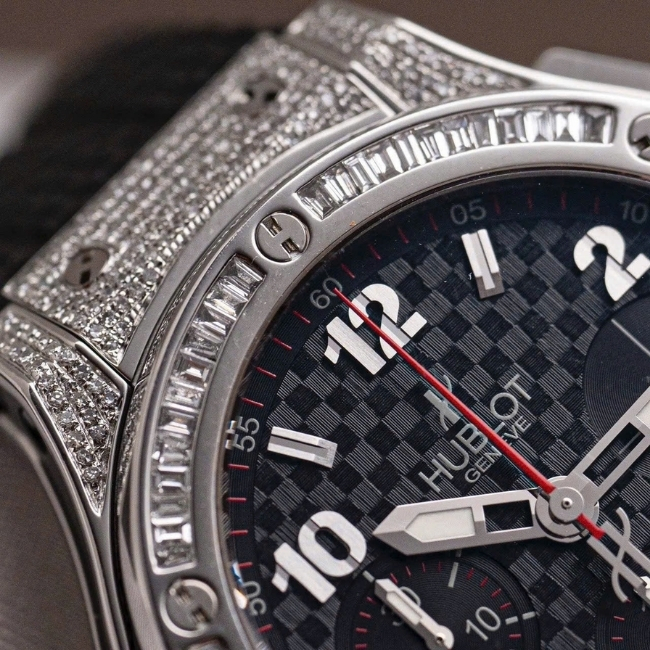 Hublot Big Bang 41mm Lên Full pave Bezel Diamonds Baguette - 342.SB.131.RX 3