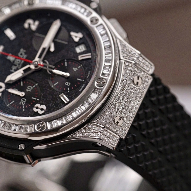 Hublot Big Bang 41mm Lên Full pave Bezel Diamonds Baguette - 342.SB.131.RX 4