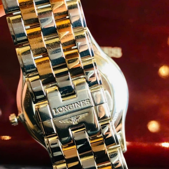 LONGINES FLAGSHIP 38,5mm Demi vàng hồng - Cọc số kim cương L4.974.3.99.7 2