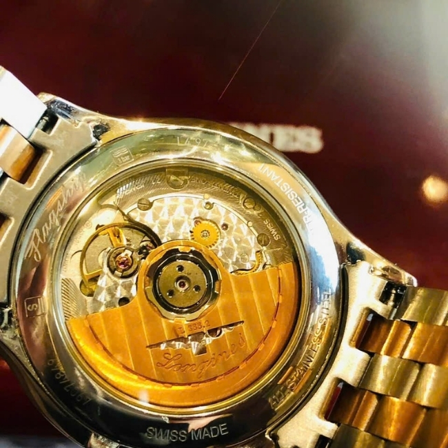 LONGINES FLAGSHIP 38,5mm Demi vàng hồng - Cọc số kim cương L4.974.3.99.7 3