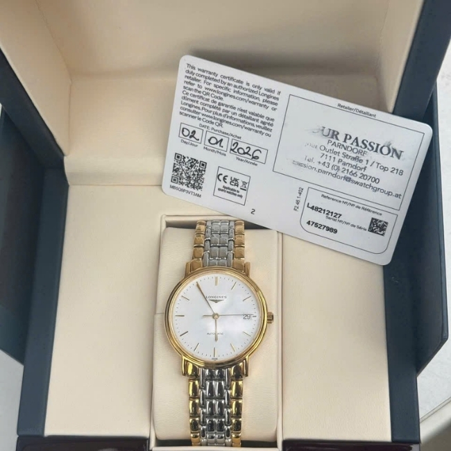 Longines Presence 34.5mm Automatic Demi L4.821.2.12.7 4